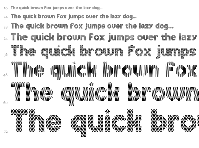 Xmas Sweater Stitch font waterfall